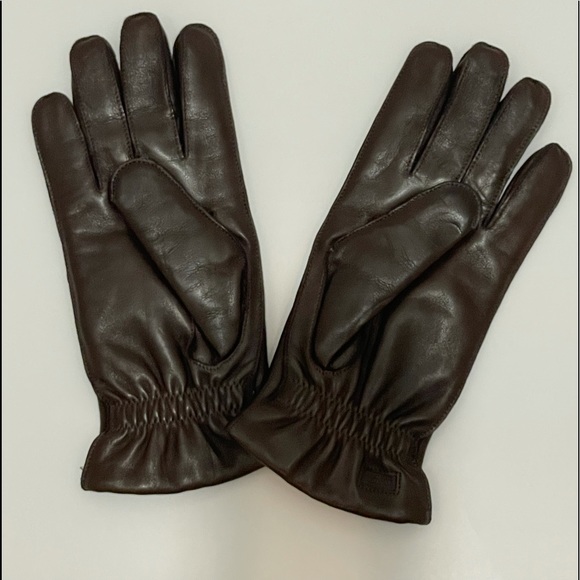 Men’s dark brown Coach Shearling Gloves NWOT - Picture 3 of 6